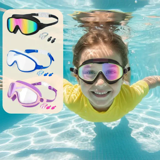Lunettes de Piscine Étanches Zéro Douleur - En Silicone Souple - Enfant et Adulte