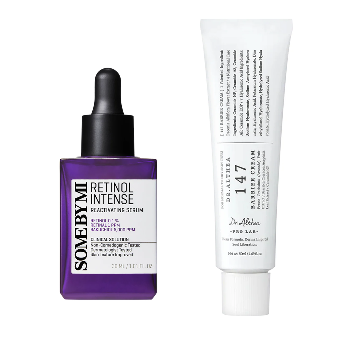 Somebymi Retinol Intense Reactivating Serum 30 ML + Dr Althea 147 Creme Barriere 50ML