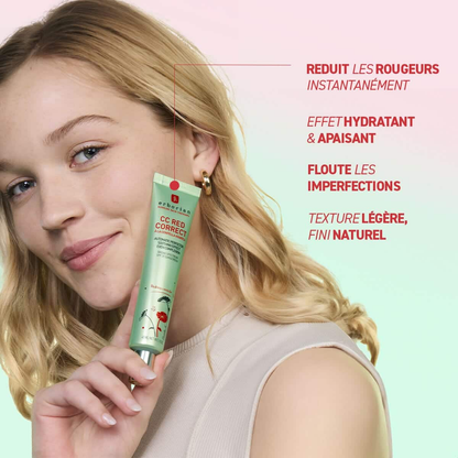 Pack de 2 - ERBORIAN CC Red Correct Centella Asiatica Effet Apaisant Spf25 45 ML