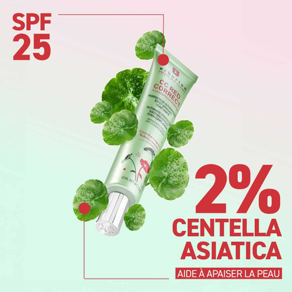 Pack de 2 - ERBORIAN CC Red Correct Centella Asiatica Effet Apaisant Spf25 45 ML