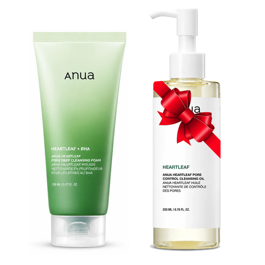 ANUA Heartleaf Huile Nettoyant Des Pores 200 ML + ANUA Heartleaf Quercetinol Pore Deep Cleansing Foam 150 ML