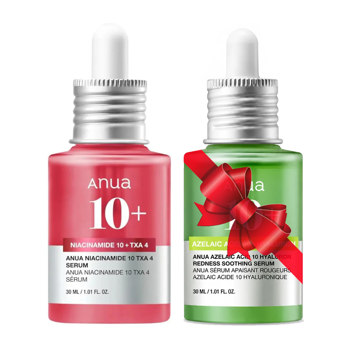 ANUA 10+azelaic ACID 10 Hyaluron Redness Soothing Serum 30 ML + ANUA 10+niacinamide 10 Txa 4 Serum 30 ML