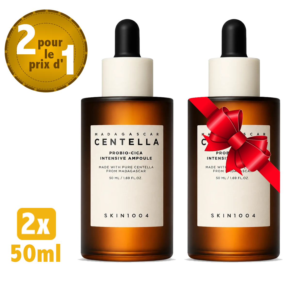 Pack de 2 - SKIN1004 Madagascar Centella Probio Cica Intensive Ampoule 50 ML