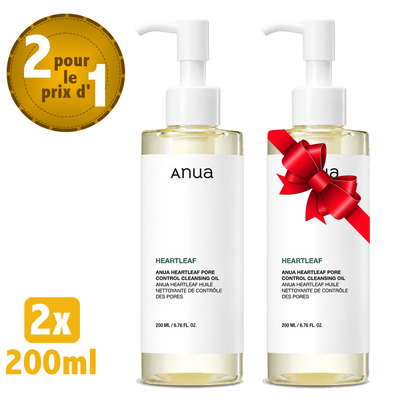 Pack de 2 - ANUA Heartleaf Huile Nettoyant Des Pores 200 ML