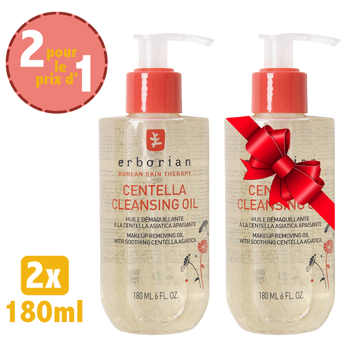 Pack de 2 - Erborian Centella Cleansing Oil 180 ML