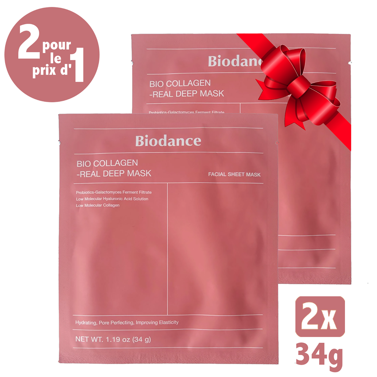 Pack de 2 - Biodance Bio Collagen Real Deep Mask 34 G